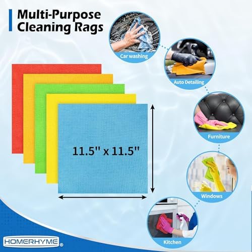 Microfiber Towels for Cars, 72 Pack Microfiber Cleaning Cloths, 11.5"*11.5" Cleaning Rags Towels Bulk Absorbent Lint-Free, All-Purpose for Bar, Office, Household Cleaning - Image 7
