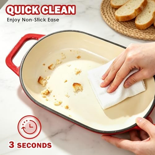 Wdmiya Dutch Oven for Sourdough Bread Baking, Shallow Base & Dome Lid 5 QT - Image 6
