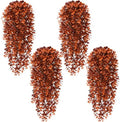 Waipfaru 4Pcs Fake Hanging Plants, Red-Brown Eucalyptus Fake Vines Ivy by Waipfaru
