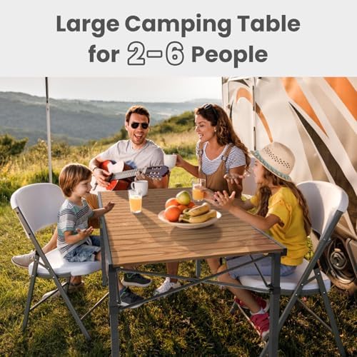 Join Nature 46.4" Large Camping Table for 2-6 People, Heavy Duty Foldable - Image 3