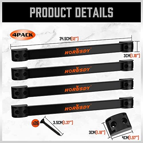 HORUSDY 12" Magnetic Tool Holder Strip, 4-Pack Tool Magnet Bar for Garage Organization, Shop Organization, Mounting Screws Included - Image 3