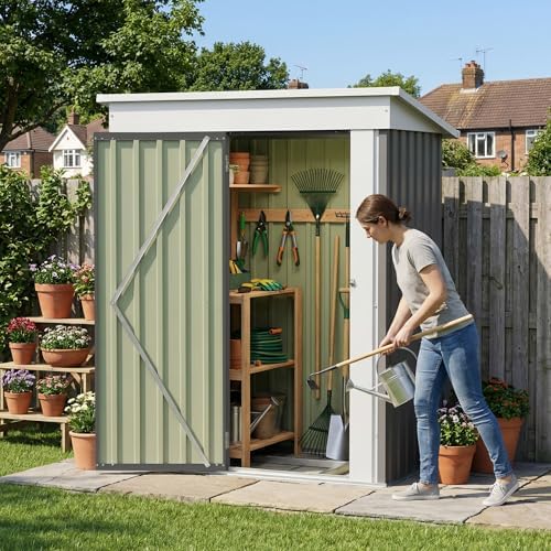 Devoko 5x3 FT Outdoor Storage Shed with Floor Frame, Gray by DEVOKO