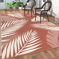 GENIMO Outdoor Rug, Waterproof Plastic Rugs for Patio, 6'x9' Brick Red by GENIMO