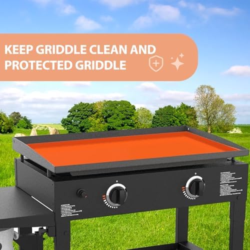 28 Inch Silicone Griddle Cover for Blackstone Grill Top, Orange - Image 5