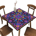 Outdoor Square Table Cloth, Mandala Madness Pattern Printed on Oilproof Foldable Dining Table Cover, Great for Restaurants Family Events, Fit for 54" x 54" Square Tables by JRBSZMI2