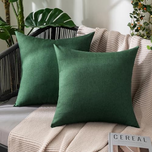 MIULEE Decorative Outdoor Pillow Covers Christmas 16x16 Emerald Green by MIULEE