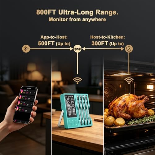 800FT Wireless Meat Thermometer Digital for Grill Smoker BBQ - Image 3