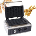 6-Grid Commercial Waffle Maker, 1550W Electric Mini Egg-Shaped Waffle Machine, Stainless Steel Waffle Iron Baker with Non-Stick Coating, 122-572℉ Temperature Adjustable by Milzeone