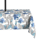 LVTXIII Outdoor Tablecloth with Umbrella Hole and Zipper, 60 x 84 Inch Water-Repellent Patio Table Cloth, Rectangle Table Covers for Backyard Garden, Clemens Noir Blue by LVTXIII