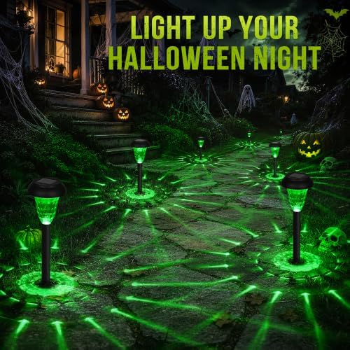 GIGALUMI Solar Halloween Lights Outdoor Waterproof Pathway Lights, 12 Pack - Image 2