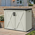 Patiowell Resin Outdoor Storage Cabinet, 26 Cu.ft Horizontal Storage Shed by Patiowell