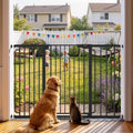 Cumbor 36" Extra Tall Baby Gate, 30.4-56.8" Extra Wide Dog Gate Black by Cumbor