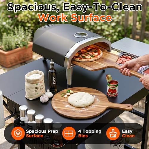 Pizza Oven Table for Ooni Pizza Ovens, Large Countertop Pizza Oven Stand - Image 5