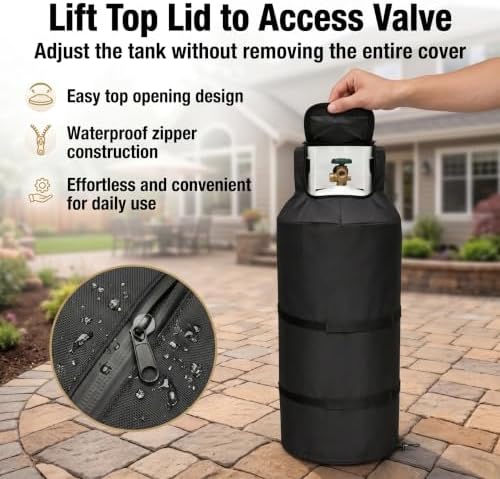 100 lb Propane Tank Cover Waterproof RV Outdoor Patio Heavy-Duty Tank Guard - Image 4