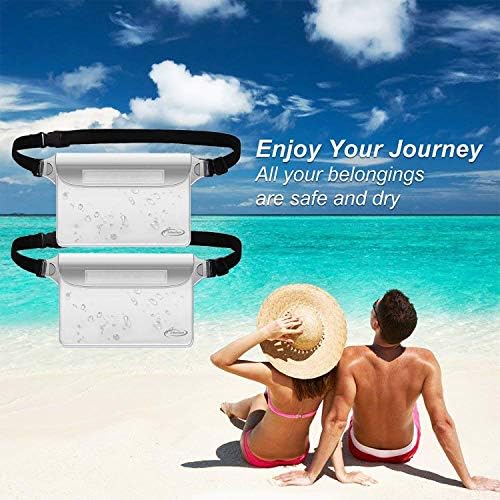AiRunTech Waterproof Pouch with Waist Strap (2 Pack) | Beach Accessories Best Way to Keep Your Phone and Valuables Safe and Dry | Perfect for Boating Swimming Snorkeling Kayaking Beach Pool Water Park - Image 7