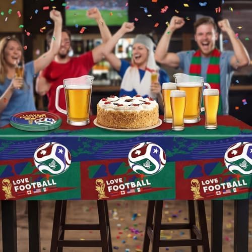 41Pcs Soccer Party Decorations 2026 Soccer Party Supplies Football Soccer Theme Plates Napkins Tablecloth,for Watch Party Game Day Kids Birthday Global Soccer Celebration Supplies - Image 7