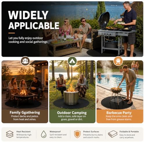 36" Round Fire Pit Mat for Solo Stove Bonfire - Image 6