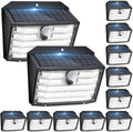 [12 Packs] Solar Motion Lights Outdoor, Ultra Bright Solar Fence Lights with Motion Sensor, IP65 Waterproof Security Light 3 Modes, 270° Lighting Angle, Wall Lights for Deck Patio Fence Garage Door by Claoner