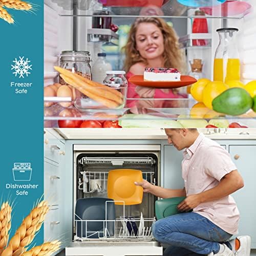 Teivio 48-piece Plates and Bowls Sets, Square Kitchen Dishes Set for 12 - Image 4