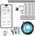 High Pressure Misting System Kit 1000 PSI 100' Stainless Steel Tubing 50 Nozzles Patio Misting System Kit High Pressure Misters (.006" Nozzles for Most hot climates) by SmartMistUSA