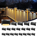 Solar Deck Lights, Solar Step Lights Waterproof, Warm White, 20 Pack by PATIOWIN