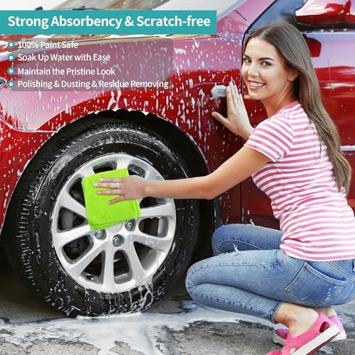 Microfiber Cleaning Cloth, 12 Pack Cleaning Rags, 12" x 12" Microfiber Towel, Lint Free Non-Abrasive Dusting Cloth, Microfiber Towels for Cars Kitchen Garage House Office - Image 6