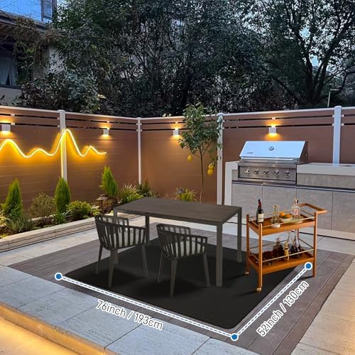MODIGT Large 76"×52" Under Grill Mat for Outdoor Grill,Double-Side Fireproof & Heat-Resistant Outdoor Grill Mat,Protective Mat for Patio,Courtyard,Tabletop - Image 6