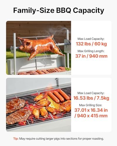 VEVOR Rotisserie Grill, 37" Baffle Electric Rotisserie Grill Kit - Image 3