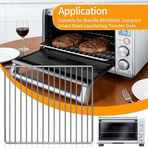 GCQ Wire Rack for Breville BOV650XL the Compact Smart Oven Countertop Toaster Oven,12.4"×10.2" Stainless Steel Grill Racks Baking Rack Cooling Rack Accessories Replacement Parts,Dishwasher Safe - Image 3
