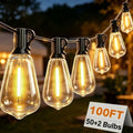 Outdoor String Lights, 100FT 52 LED ST38 Shatterproof Vintage Edison Bulbs by Outdoorlights