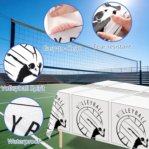 Kochorie 130 Pieces Volleyball Party Supplies Party Dinnerware Set - Image 4