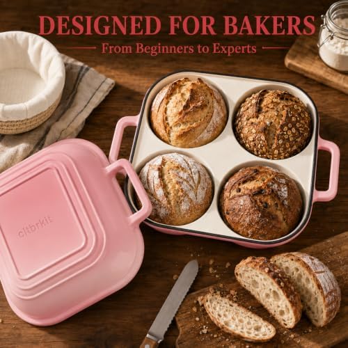 Dutch Oven With Lid, Mini Enamel Sourdough Dutch Oven for Bread Baking - Image 3