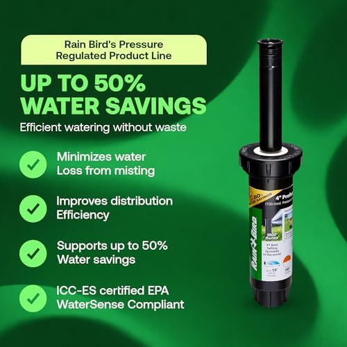 Rain Bird 1804HDPRS Pressure Regulated 4 Inch Pop Up Sprinkler Head 4 Pack - Image 2