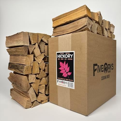 Pizza Oven Wood Kiln Dried Mini Split Hickory 8" inch Long for Cooking,Pizza Wood for Grilling or Smoking 1,248 cu. in. of Hickory by Unknown