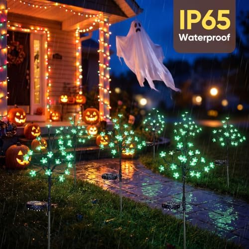 2 Pack Solar Halloween Lights Outdoor Waterproof Halloween Decorations - Image 2