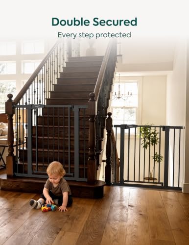 Babelio 26-40" Pressure Mounted Baby Gate for Stairs, PressGuard Dog Gate - Image 2