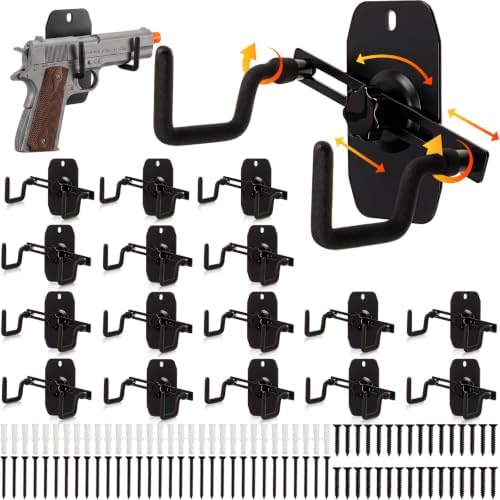 Yaocom 16 Pack Pistol Wall Mount Pistol Holder, Assembly Style by Yaocom