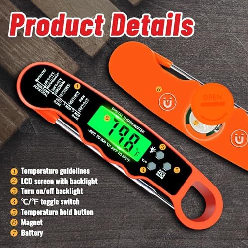 Meat Thermometer Digital, Instant Read Digital Meat Thermometer - Image 4