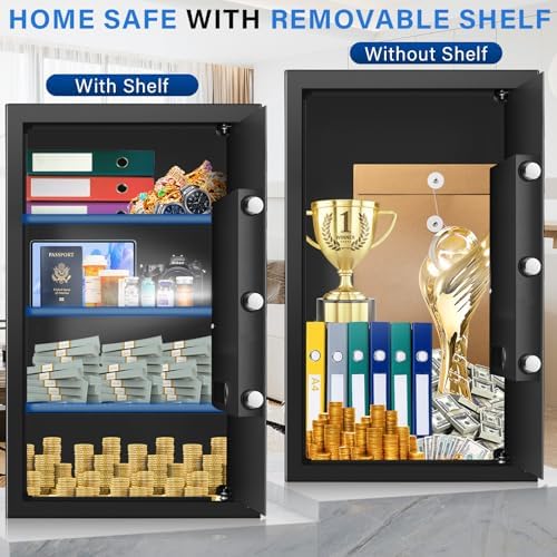 4.4 Cuft Safe Box, Home Safe with Fireproof Waterproof Bag (23.62'' H) - Image 4