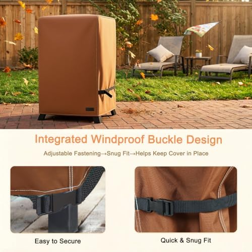 NetttyPro Electric Smoker Cover 40 inch for Outside, 28" W x 23" D x 43" H - Image 3