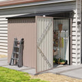 6'x4' Lean to Shed Galvanized Steel Storage Shed by Breezestival