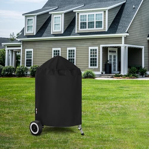 Grill Cover for Weber Kettle Charcoal 22 Inch, Heavy Duty Waterproof BBQ Grill Covers Fade Resistant - Image 6
