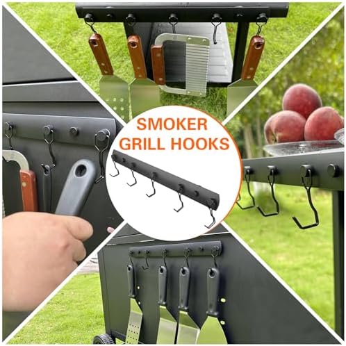 Smoker Grill Hooks,Magnetic Mount 5 Hooks for Hanging BBQ Utensils,Non-Slip Heavy Duty Magnetic Holder for Traeger Pellet Pit Boss Blackstone Grill Smoker - Image 6