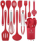 Red Kitchen Utensils Set-12 Pieces Silicone Cooking Utensils Set by Pranski