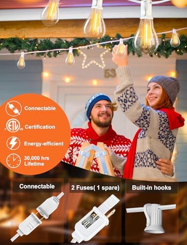 Outdoor String Patio Lights White 200FT Waterproof Lights for Wedding Party - Image 2