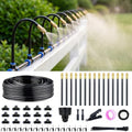 Thiswing 50FT Drip Irrigation System, 1/4" Tubing Automatic Misting Watering Kit with 15Pcs 360° Adjustable Nozzles, Garden Sprinkler for Yard, Lawn & Outdoor Plants by Thiswing