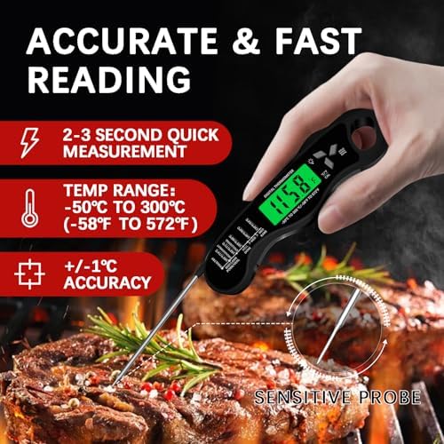 Cooking Thermometer，IP67 Waterproof Meat Thermometer Digital - Image 2