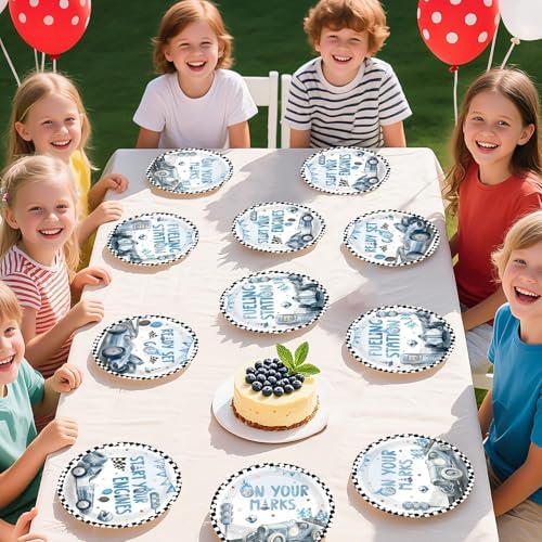 60 Pcs Vintage Race Car Paper Plates 9" Heavy Duty - Image 7