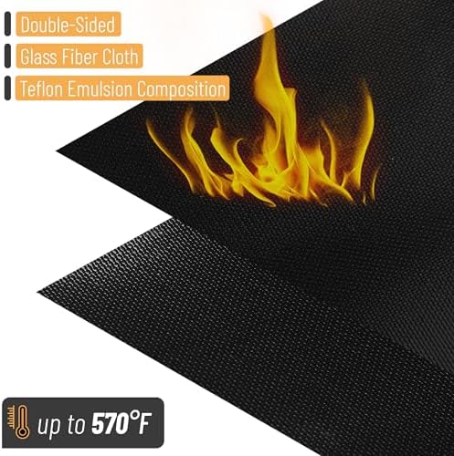 UNCO- Grill Mats for Outdoor Grill, 13" x 15.8", 7 Pack, Nonstick Reusable Grilling Mats for Outdoor Grill, BPA and PFOA Free with PTFE-Fiberglass Coating - Image 3