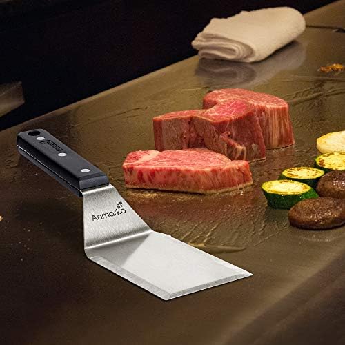 Anmarko Grill Spatula Set - Long Metal Spatula Spatula - Griddle Scraper and Pancake Flipper or Pizza Spatula - Offset Spatula - Stainless Steel Utensil Great for BBQ Grill Flat Top - Image 5